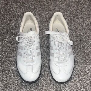 Adidas White samba Sneakers with Light Gray Accents